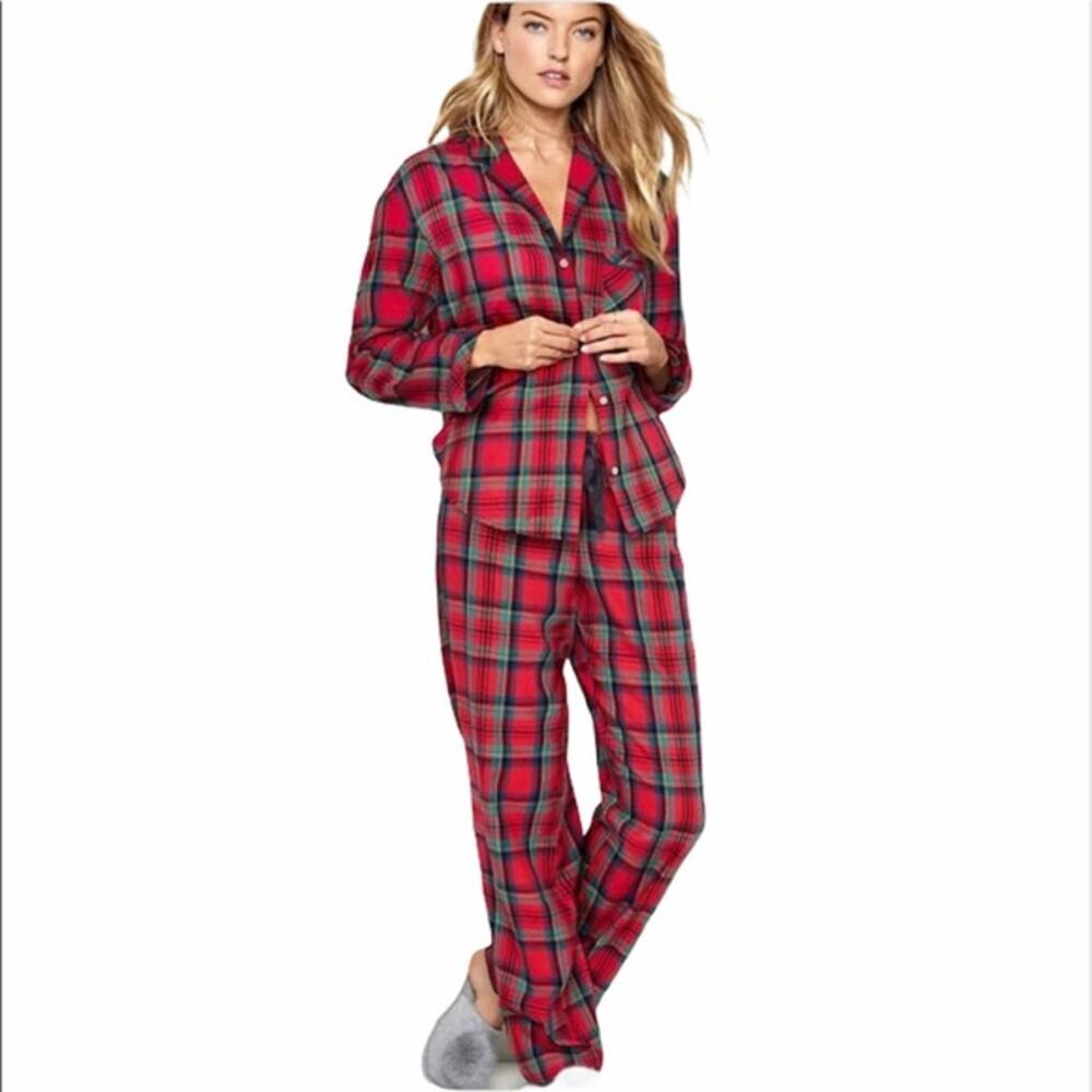 Victoria’s Secret Dream Plaid Pajama Pant Set Red